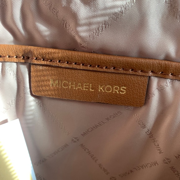Michael Kors Cream and Tan MK Signature Backpack main image 6